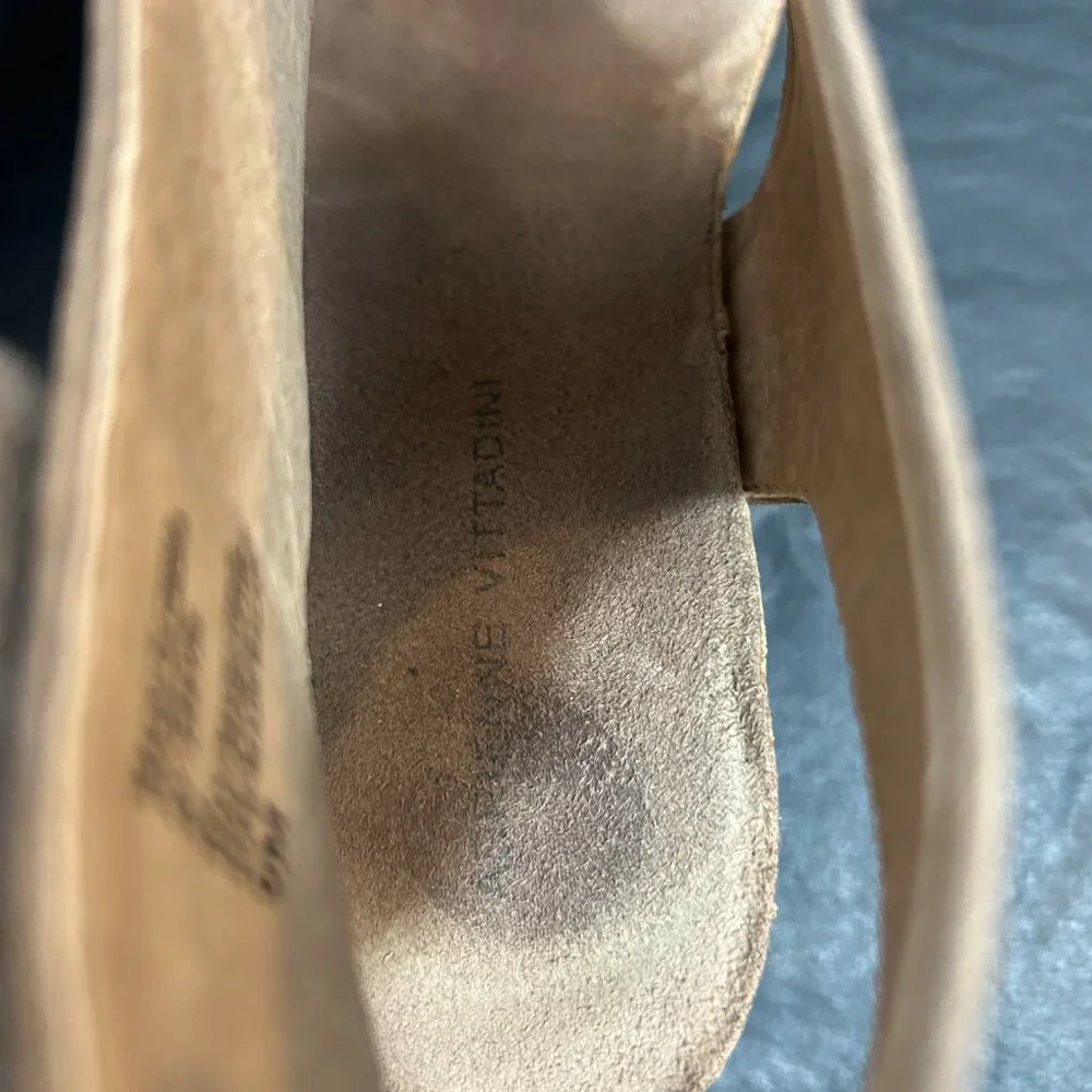 Adrienne Vittadini‎ Trevin mid-wedge tan sandal size 9M